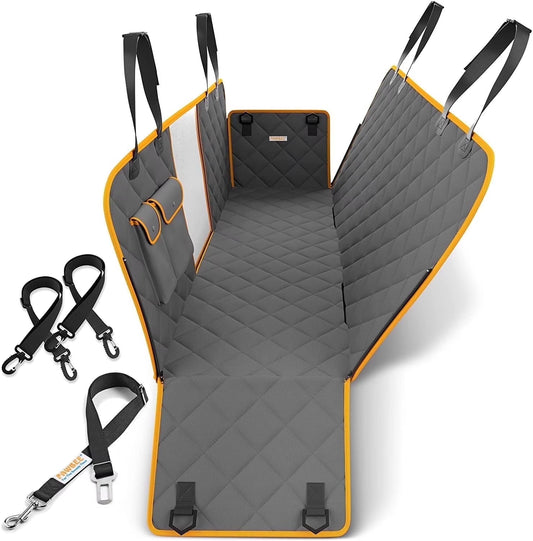 Dog Seat Cover – Waterproof & Nonslip Hammock for Dogs with Mesh Window & Seat Belt
